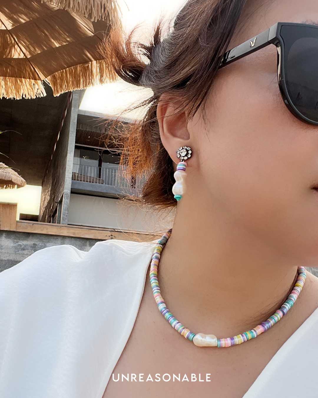 ต่างหู มุกธรรมชาติ ต่างหูคลิป ต่างหูก้านเงินแท้ น้ำหนักเบา สวยใส่สบาย UA0862-01 Unreasonable Accessories