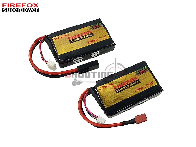 แบตลิโพ Firefox 20c 1300mAh 11.1v (สำหรับกล่องแบต)