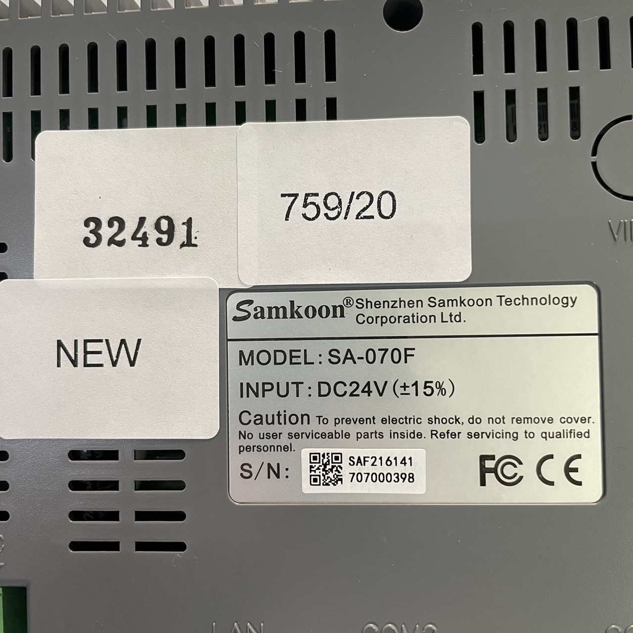 LCD TOUCH SCREEN " SAMKOON " MODEL : SA-070F