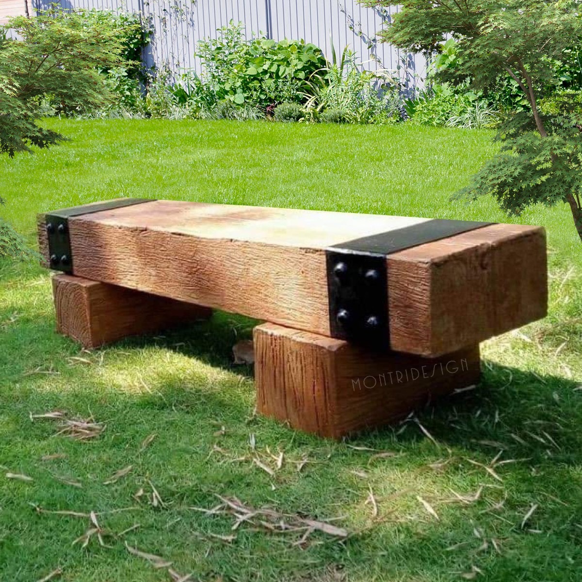 เก้าอี้สนาม ม้านั่งสนามในสวน เก้าอี้แต่งสวน รุ่น เนเจอร์01 ยาว 180 cm.