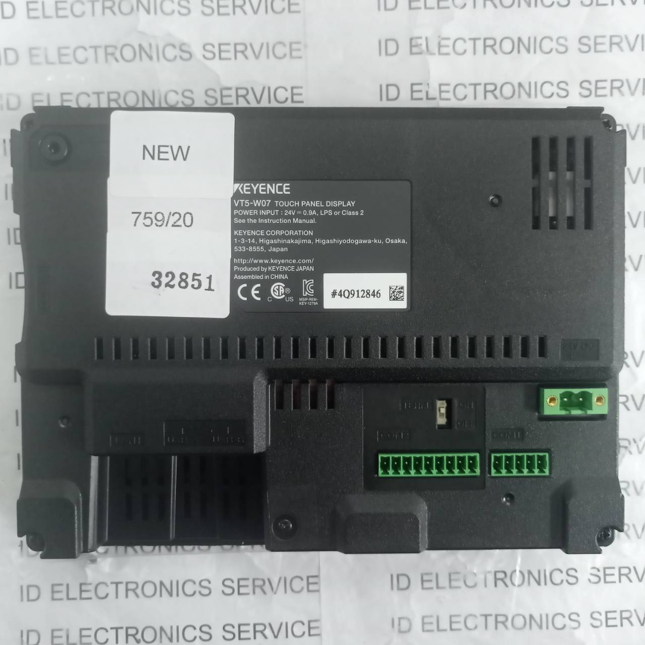 LCD TOUCH SCREEN " KEYENCE " MODEL : VT5-W07