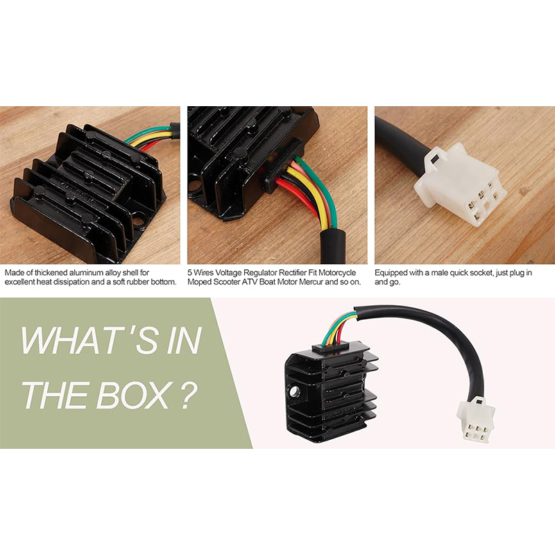 แผ่นชาร์จตัวเรียงกระแสแบบ 5 สาย Voltage Regulator 5 WIRE for GY6 125/150cc Engines MOTOZONE-X(โมโตโซน-เอ็กซ์) Part อะไหล่