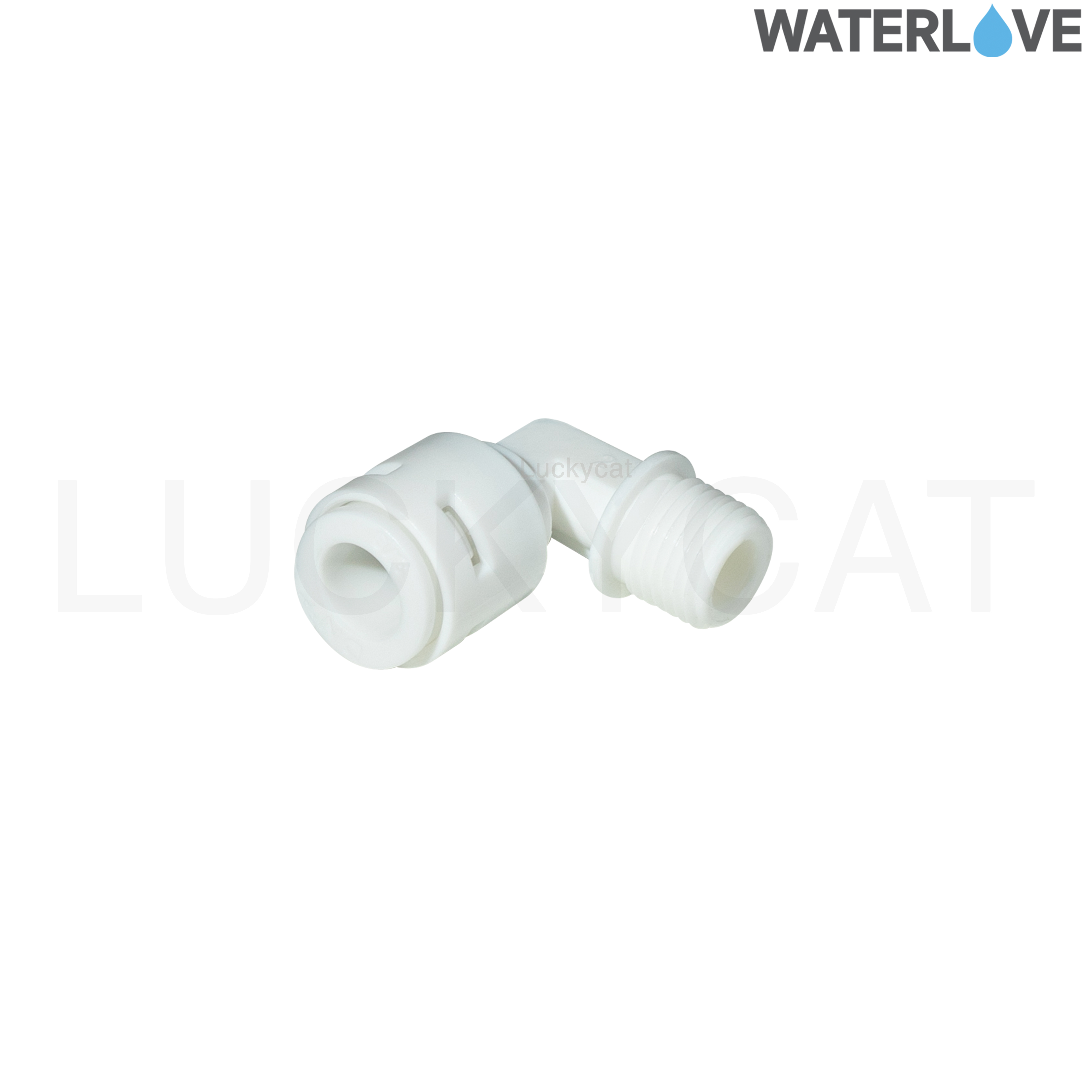 ข้อต่อฉาก เกลียวนอก สวมเร็ว ขนาด 1/4" 3/8" ( 2หุน 3หุน สำหรับสายน้ำ PE สายเครื่องกรองน้ำ