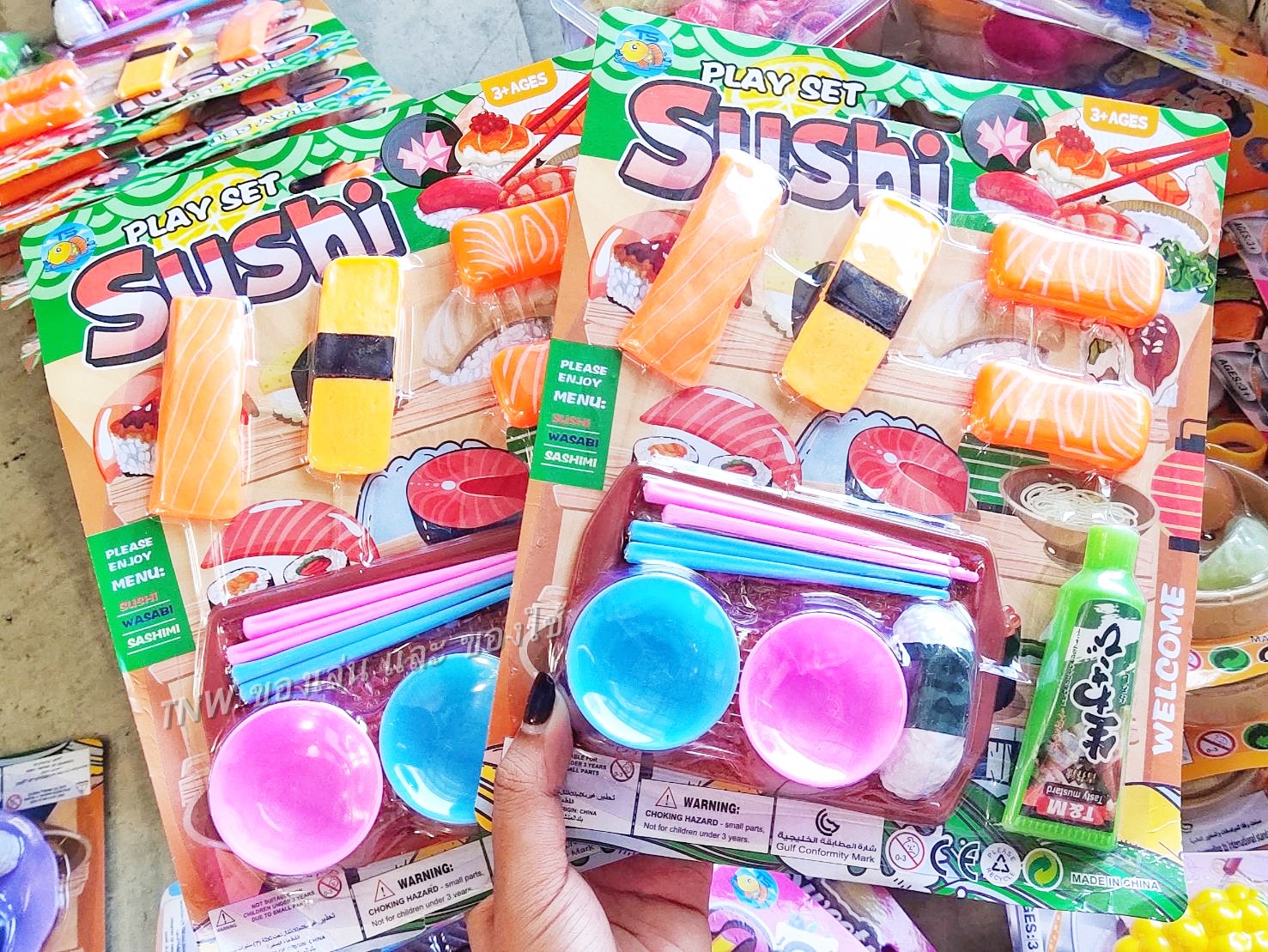 🍣🍣 ของเล่นซูชิ ชุดของเล่น ซูชิ มีตะเกียบ มีถ้วย 🍣🍣