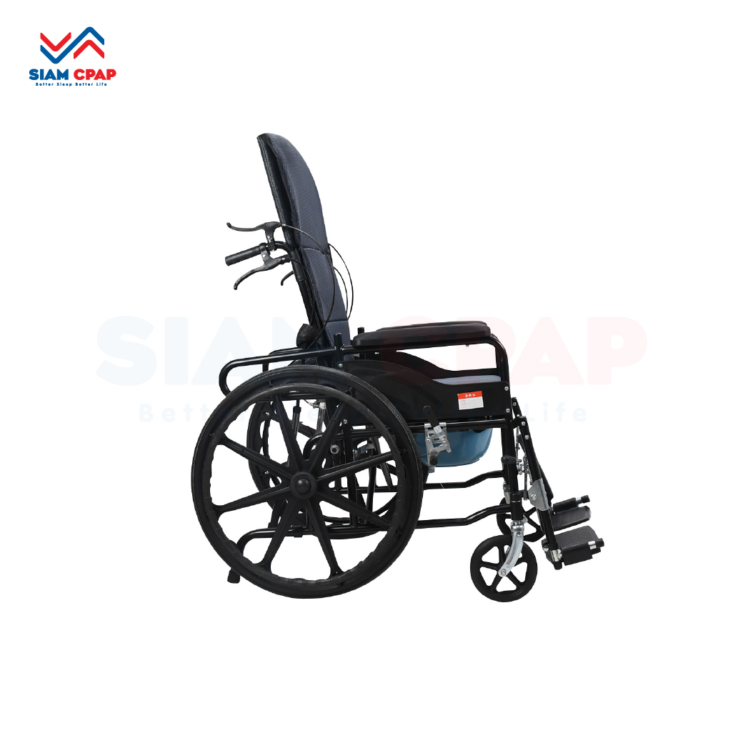 รถเข็นแมนนวล รุ่น WT-6006 พนักพิงสูง ปรับเอนนอน ปรับเหยียดขา (High Back Manual Wheelchair)