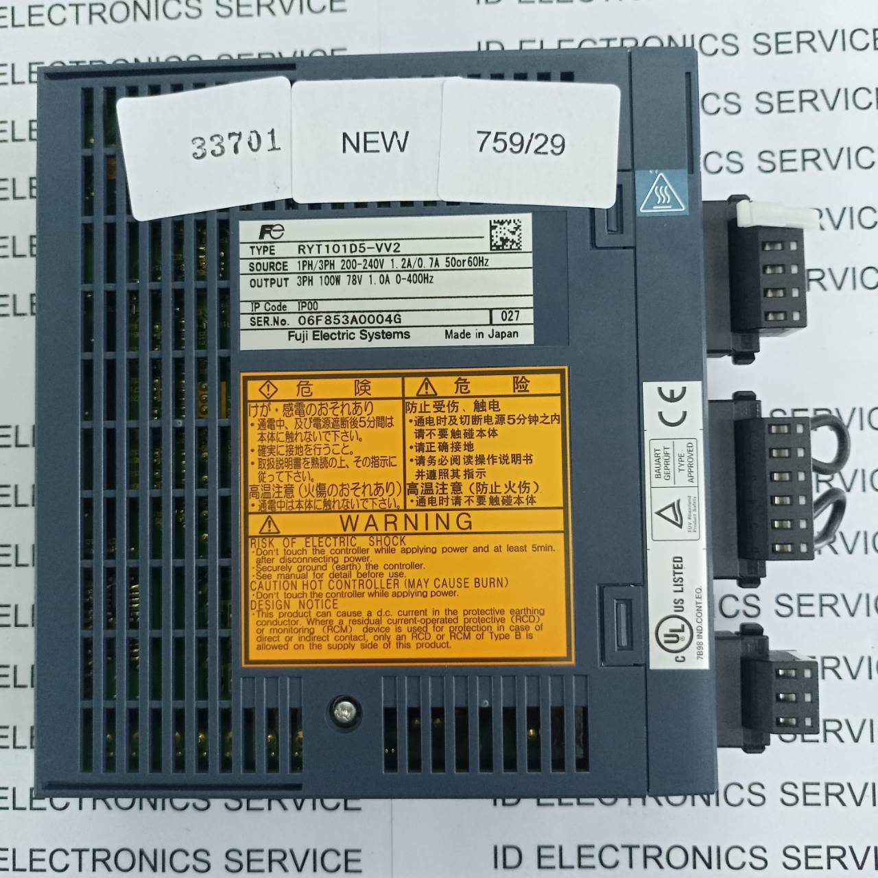 SERVO DRIVE " FUJI " MODEL : RYT101D5-VV2