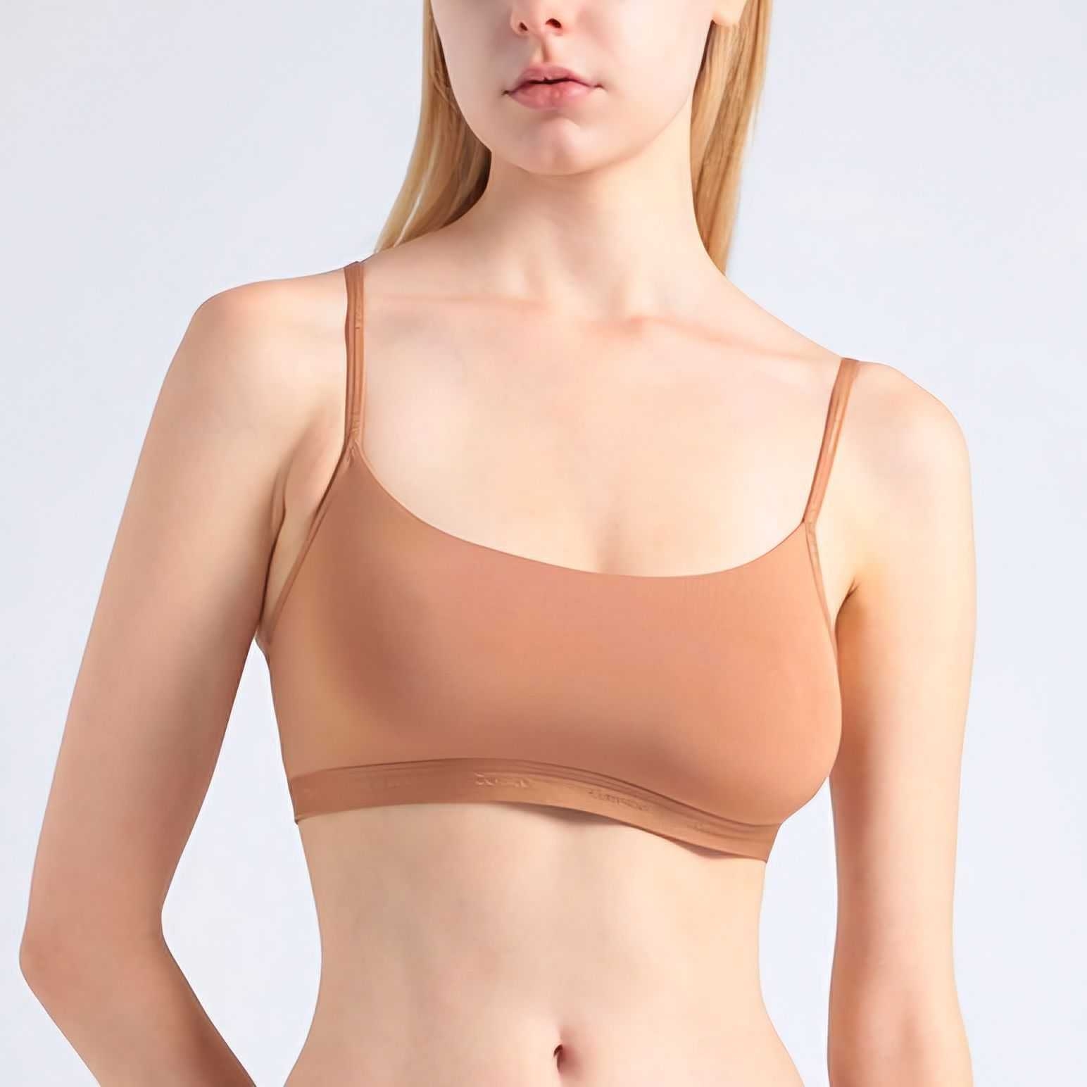 Calvin Klein SANDALWOOD Form to Body Naturals Unlined Bralette ชุดชั้นในไม่มีโครง