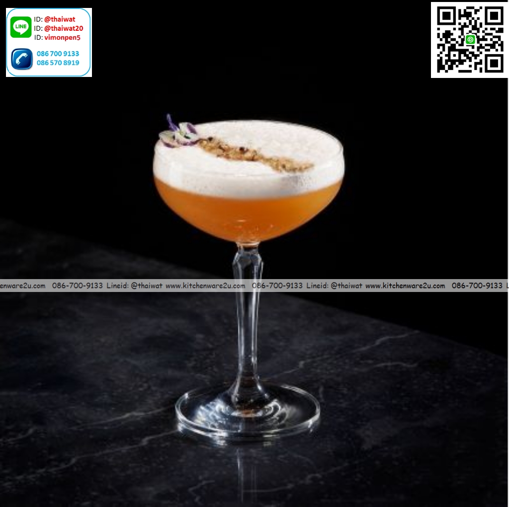 P12698 แก้วมีก้าน ใส่ไวน์ ใส่เครื่องดื่ม 7.5 Oz. 215 มิล (9.7*9.7*14.4 cm) No.1527S07 ราคาขายส่งต่อ 1 ลัง : 24 ใบ: เฉลี่ย 92.5 บต่อใบ