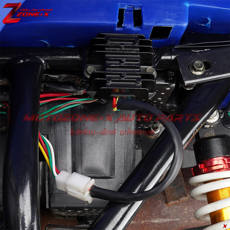 ตัวเรียงกระแส4สาย Rectifier Fit 12V Battery and Bulb, Light. 4 Wires 50-150CC GY6 MOTOZONE-X(โมโตโซน-เอ็กซ์) Part/อะไหล่/อุปกรณ์เสริม