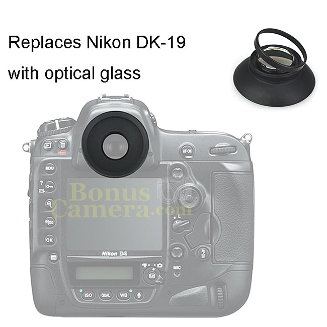 DK-19 Eye Cup ยางรองตาเกรดดี มีแผ่นกระจก สำหรับกล้อง Nikon Df,D3X,D4,D4S,D5,D500,D700,D800,D800E,D810,D810A,D850