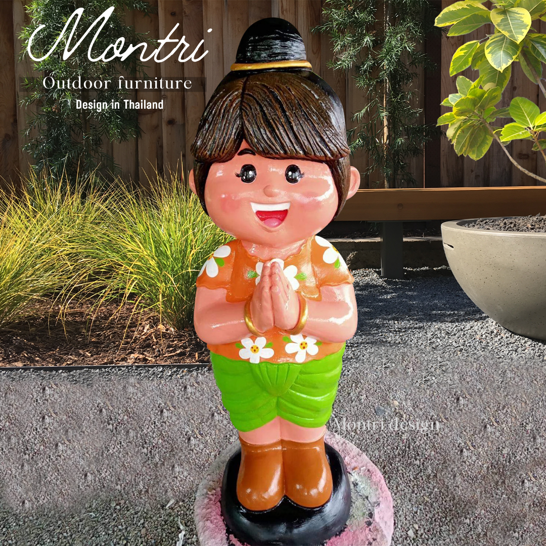 ตุ๊กตาสวัสดี ตุ๊กตายืนสวัสดี ตุ๊กตาแต่งสวน ความสูง 120 cm. รุ่น EN04 (จำนวน 1 คู่)