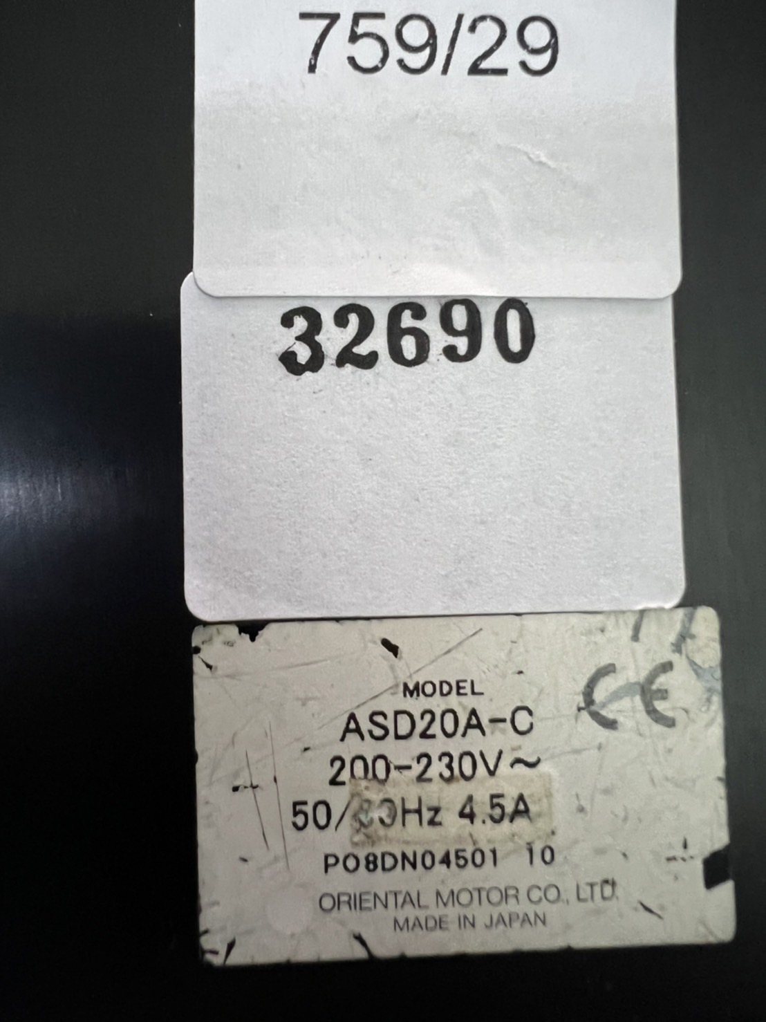 SERVO DRIVE " VEXTA " MODEL : ASD20A-C