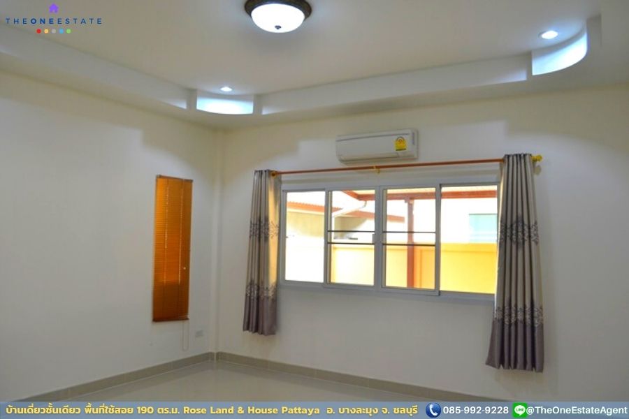 📣 บ้านเดี่ยวพัทยาหลังมุม Rose Land and House หน้าบ้านหันทางทิศใต้ลมเย็นตลอดปี บรรยากาศร่มรื่น เงียบสงบ ส่วนตัว เฟอร์นิเจอร์บิวท์อิน The Best ! | โทร. 085-992-9228