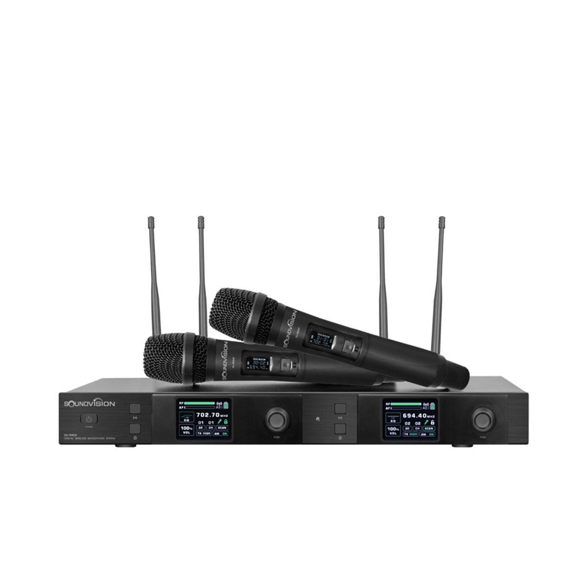 Soundvision SU-990D/HT ชุดไมค์ลอย ดิจิตอล มือถือคู่ ย่าน UHF คลื่นความถี่ 694.4 - 702.7 และ 748.3 - 757.7 MHz