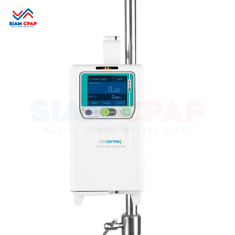 เครื่องควบคุมการให้สารละลายทางหลอดเลือดดำ Infusion Pump Medcaptain รุ่น SYS-6010A รับประกันศูนย์ไทย 1 ปี