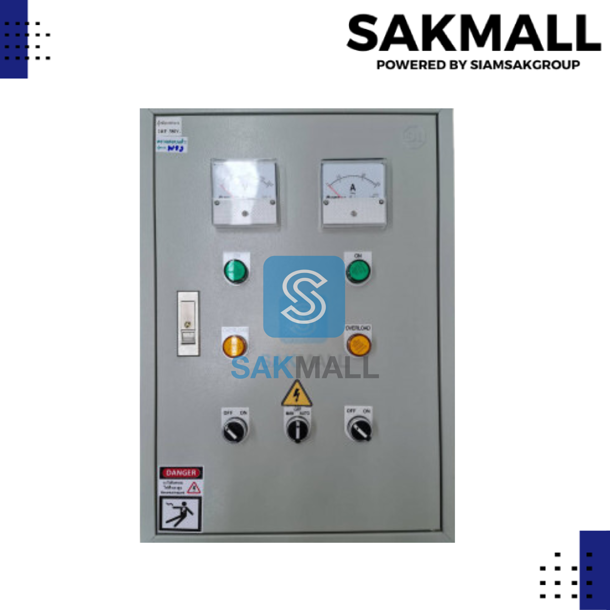 ตู้ควบคุมสลับการทำงาน ขนาด 3 HP 220v.