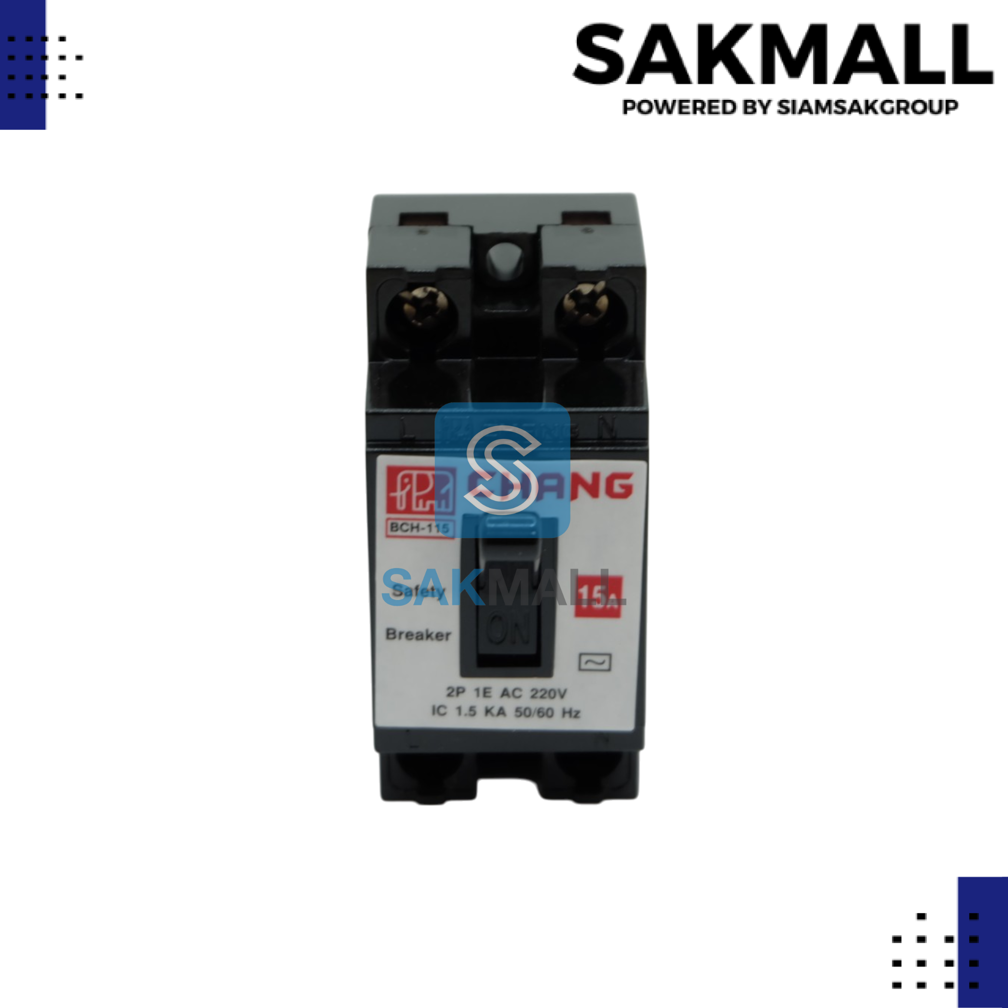 AK BCH-115 เซฟตี้เบรกเกอร์ 2P 15A ยี่ห้อช้าง