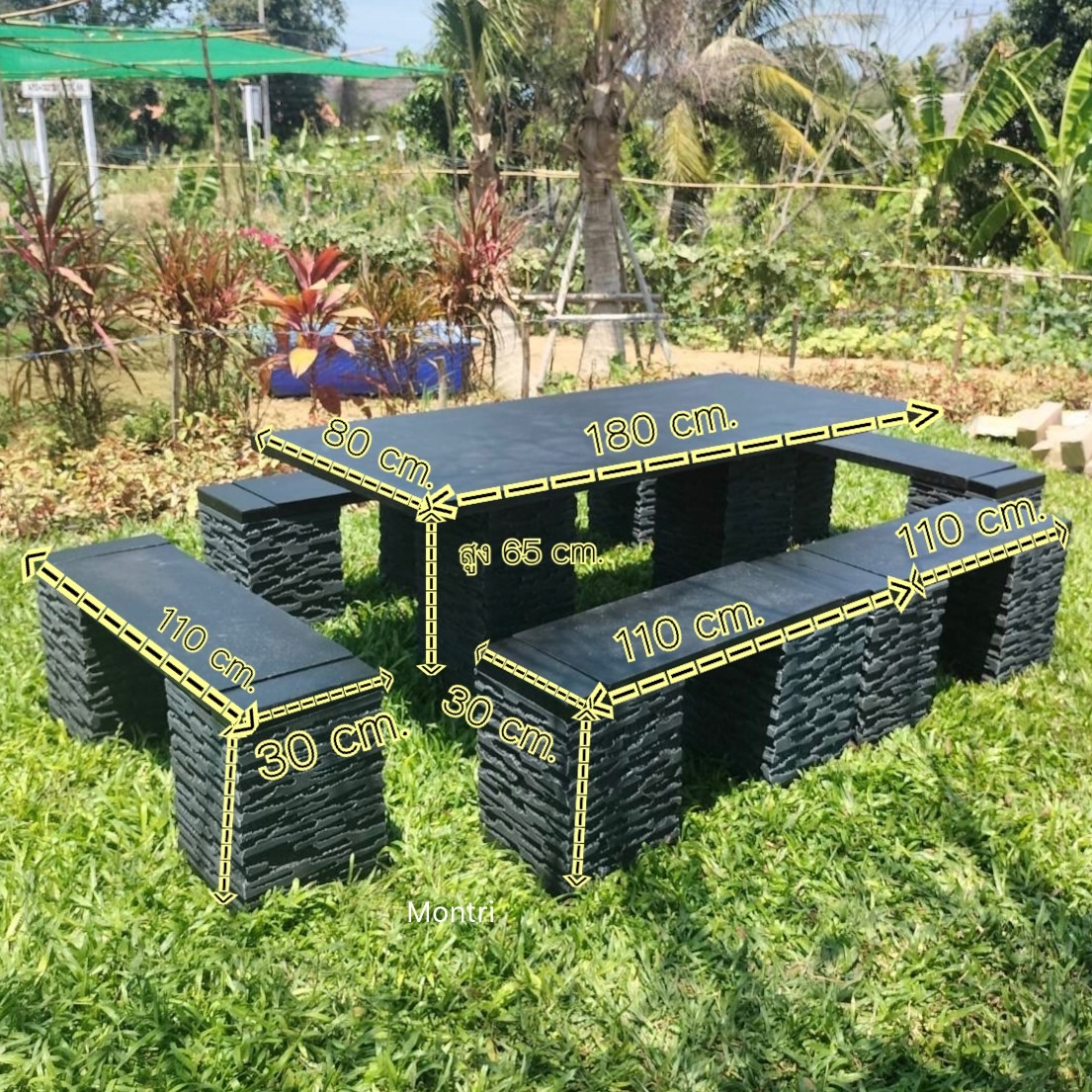 โต๊ะสนามกลางแจ้ง สไตล์โมเดิร์น ชุดโต๊ะสนามกลางแจ้ง โต๊ะสนาม โต๊ะสนามกลางแจ้ง ชุดโต๊ะสนาม ชุด 12 ที่นั่ง ขนาด 180*80 cm. มีบริการจัดส่งทั่วประเทศ