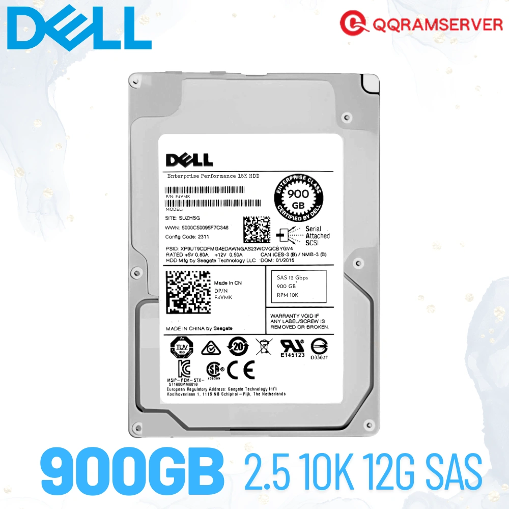 Dell HDD Server 900GB SAS 12Gbps 10K F4VMK Harddisk Server