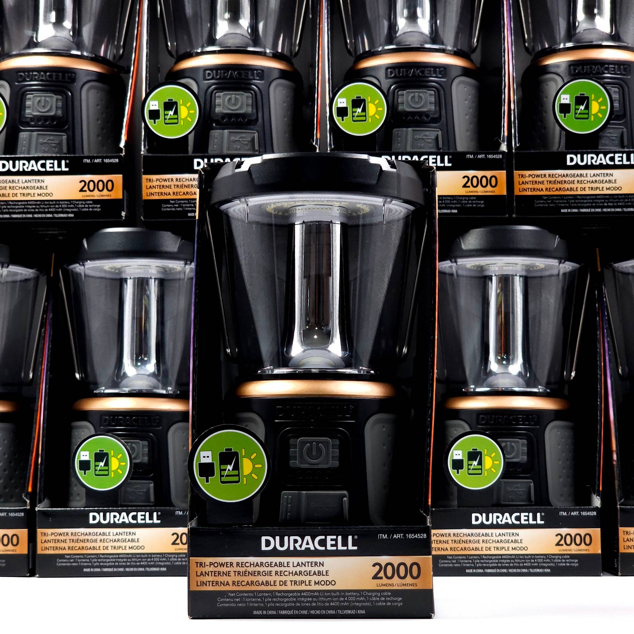 ตะเกียง ตะเกียงไฟ ไฟฉาย Duracell 3Way power supply 2000 lumen Lantern D battery / USB / Solar