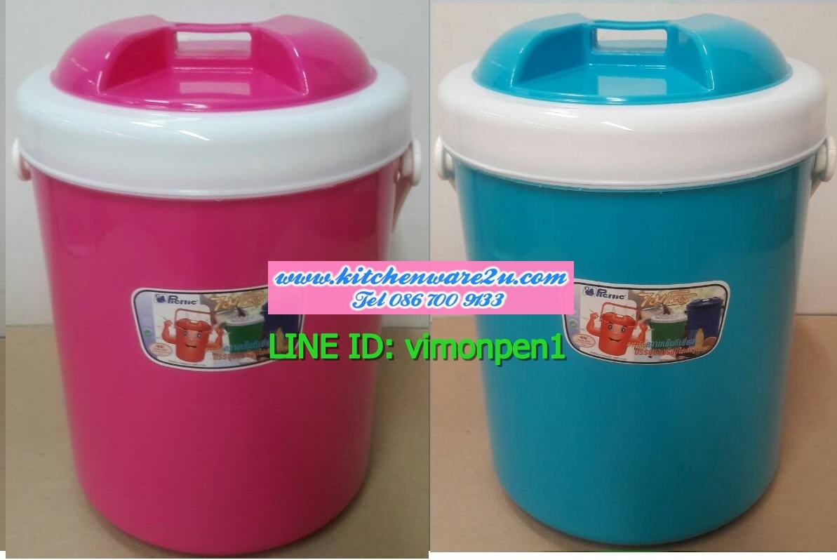 P09610 กระติกกลม 13 ลิตร สีหวาน (30*30*40.5 cm) เกรดเอ Micro M13AA (ราคาส่งต่อ 12 ใบ:เฉลี่ย 190 บต่อใบ)