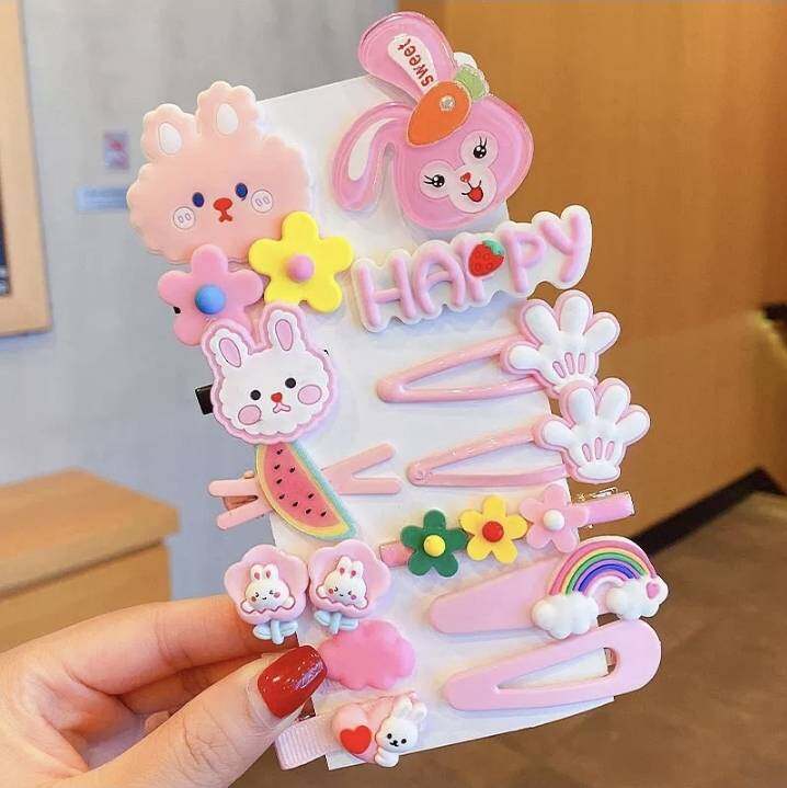💗มาหยากิ๊ฟช้อป💗กิ๊บติดผม กิ๊บน่ารัก สีสวย สดใส แพ็ค 14 ชิ้น กิ๊บสำหรับเด็กผู้หญิง