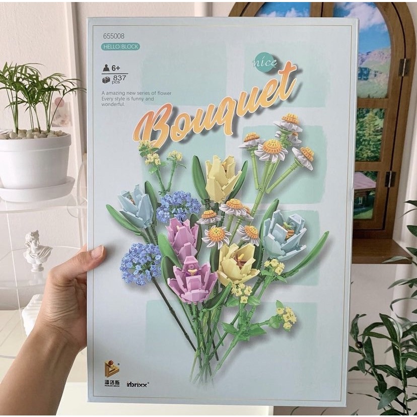 [พร้อมส่ง] Jnihouse : ตัวต่อช่อดอกไม้ BRICK FLOWER BOUQUET (มีให้เลือก 2 เซ็ต)