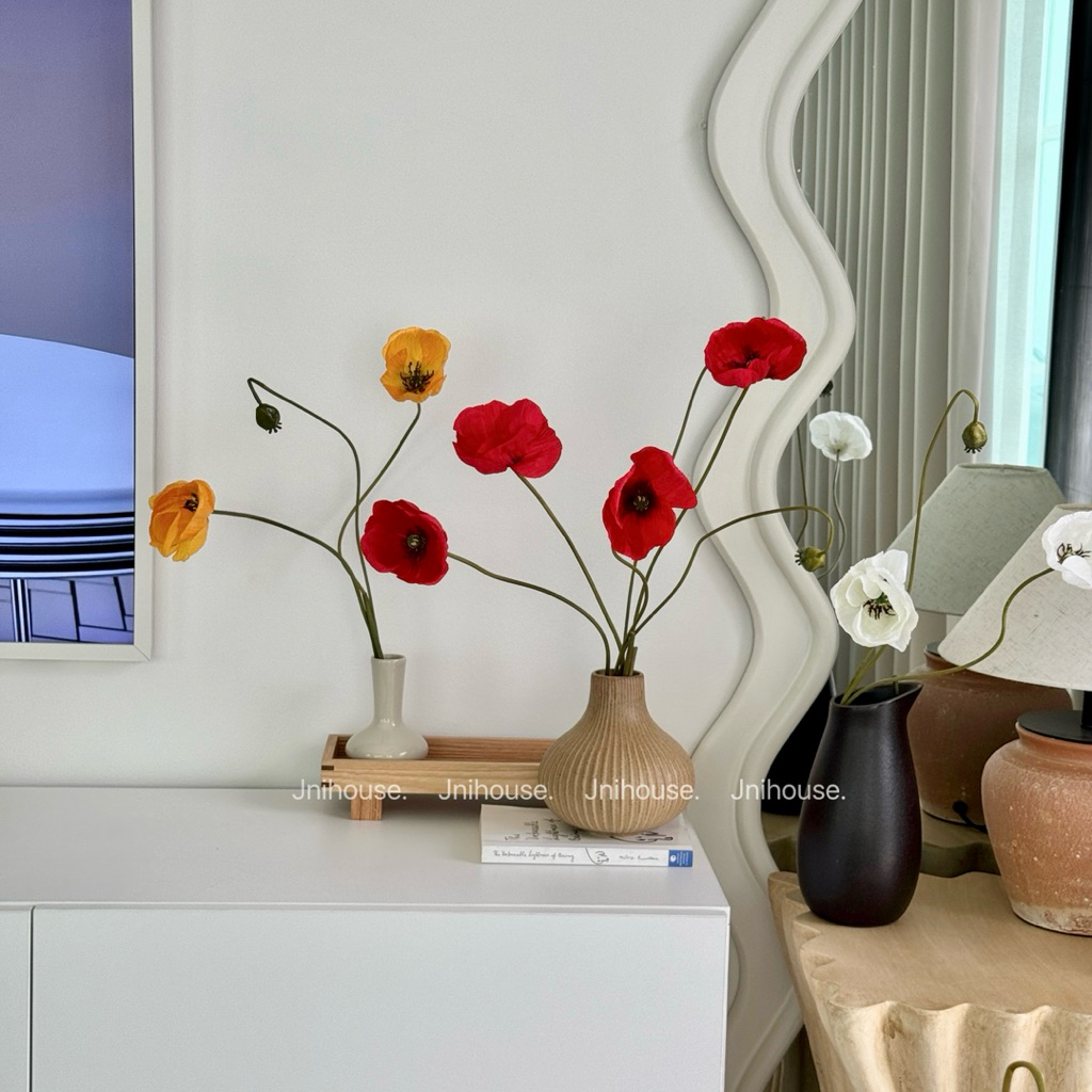 [พร้อมส่ง] Jnihouse : ดอกป๊อปปี้ใหญ่ ดอกไม้ประดิษฐ์ Poppy Flower