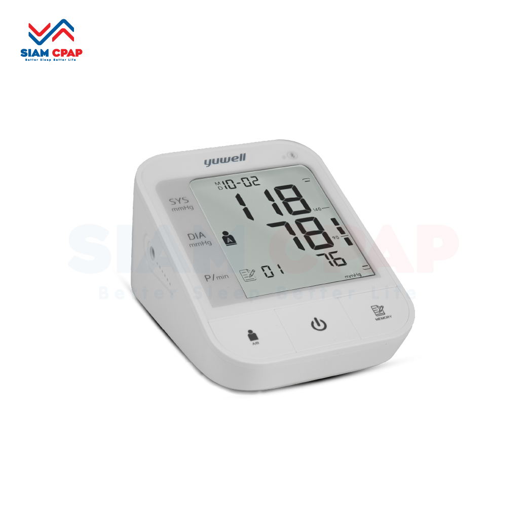 เครื่องวัดความดันโลหิต Yuwell รุ่น YE670CR (มีเสียงพูดไทย และชาร์ตแบตเตอรี่ในตัว ) ประกันศูนย์ไทย 5 ปี