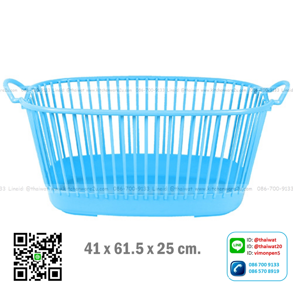 P09907 ตะกร้าผ้า (กว้าง 41* ยาว 61.5* สูง 25 cm) เกรดเอ No.2157 ราคาขายส่งต่อ 12 ใบ:เฉลี่ย 140 บต่อใบ