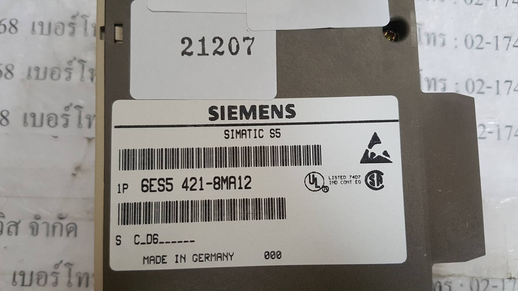 PLC " SIEMENS " MODEL : 6ES5 421-8MA12