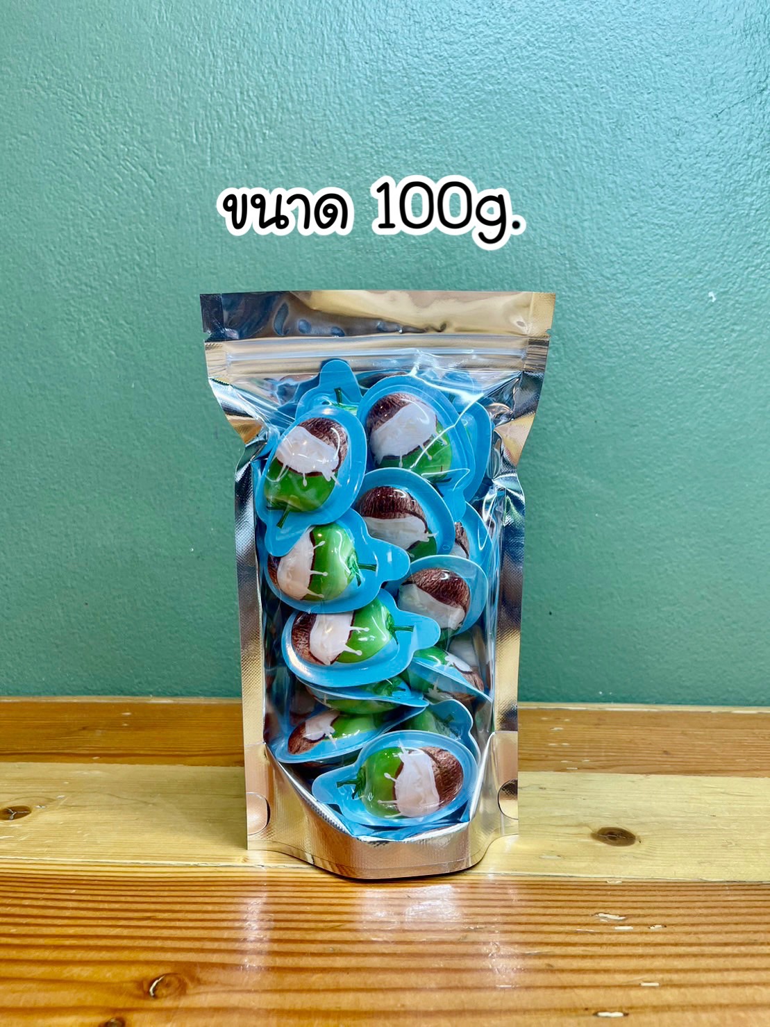 ลูกอมซูกัส รสมะพร้าว ขนาด100g. รูปมะพร้าว หอมหวาน เนื้อนุ่มหนึบ