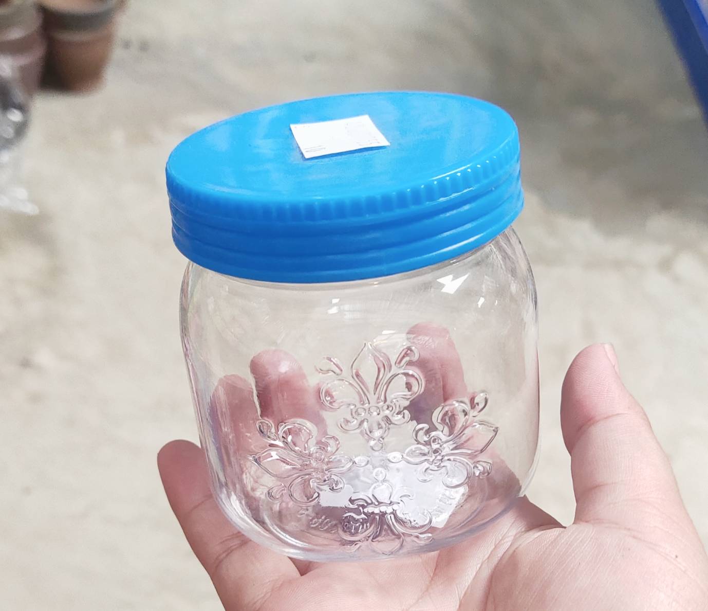 โหลพลาสติก กระปุกพลาสิก กระปุกอ้วน ใส่ขนม ใส่เครื่องครัวต่างๆ ขนาด 250ml