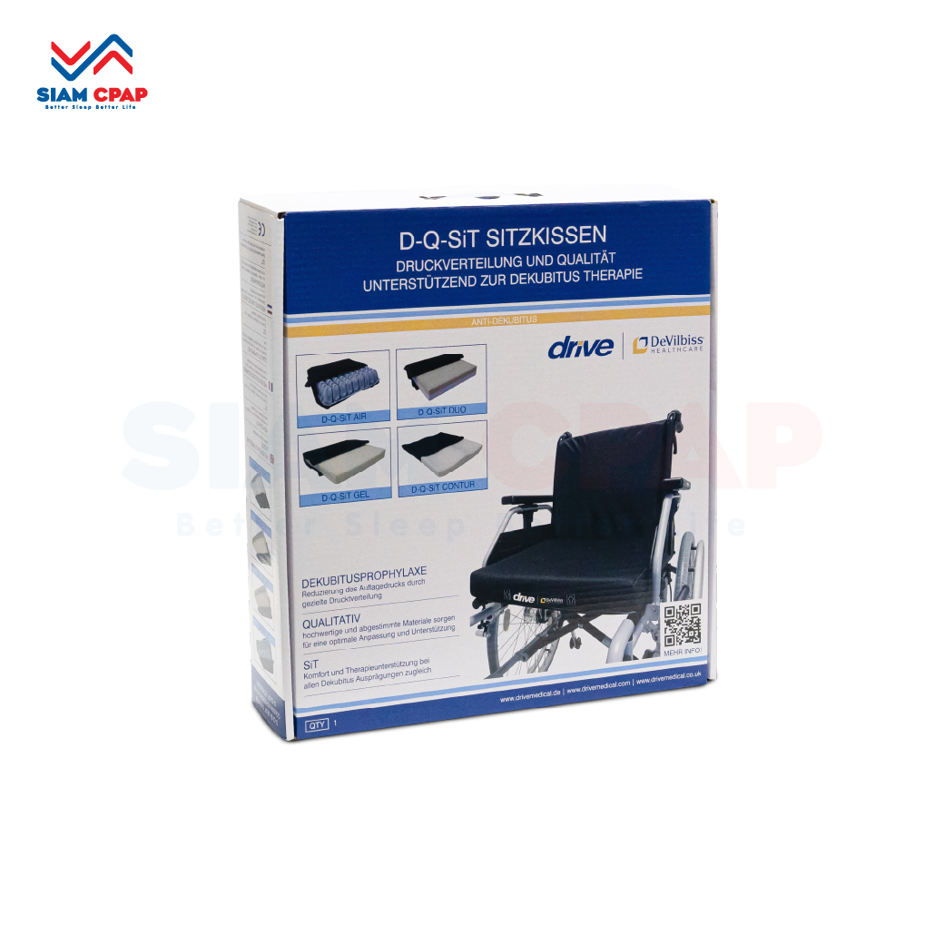 เบาะเจลรองนั่งป้องกันแผลกดทับ (Anti-Decubitus Seat) Devilbiss รุ่น D-Q-SIT Gel