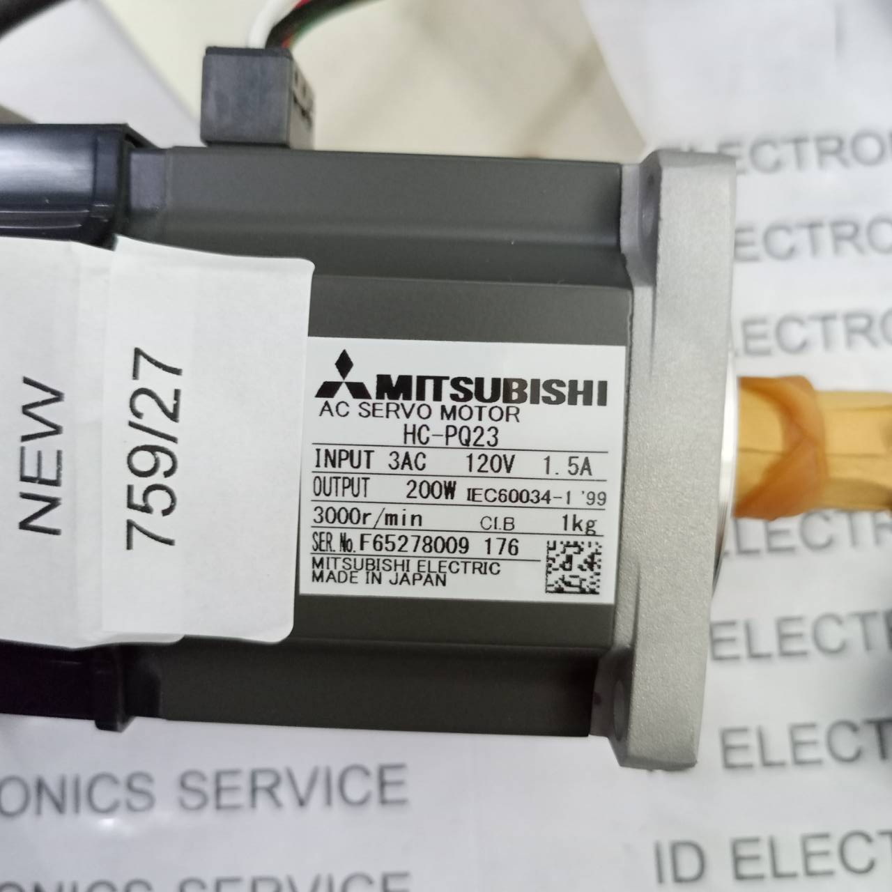 SERVO MOTOR "MITSUBISHI" MODEL : HC-PQ23