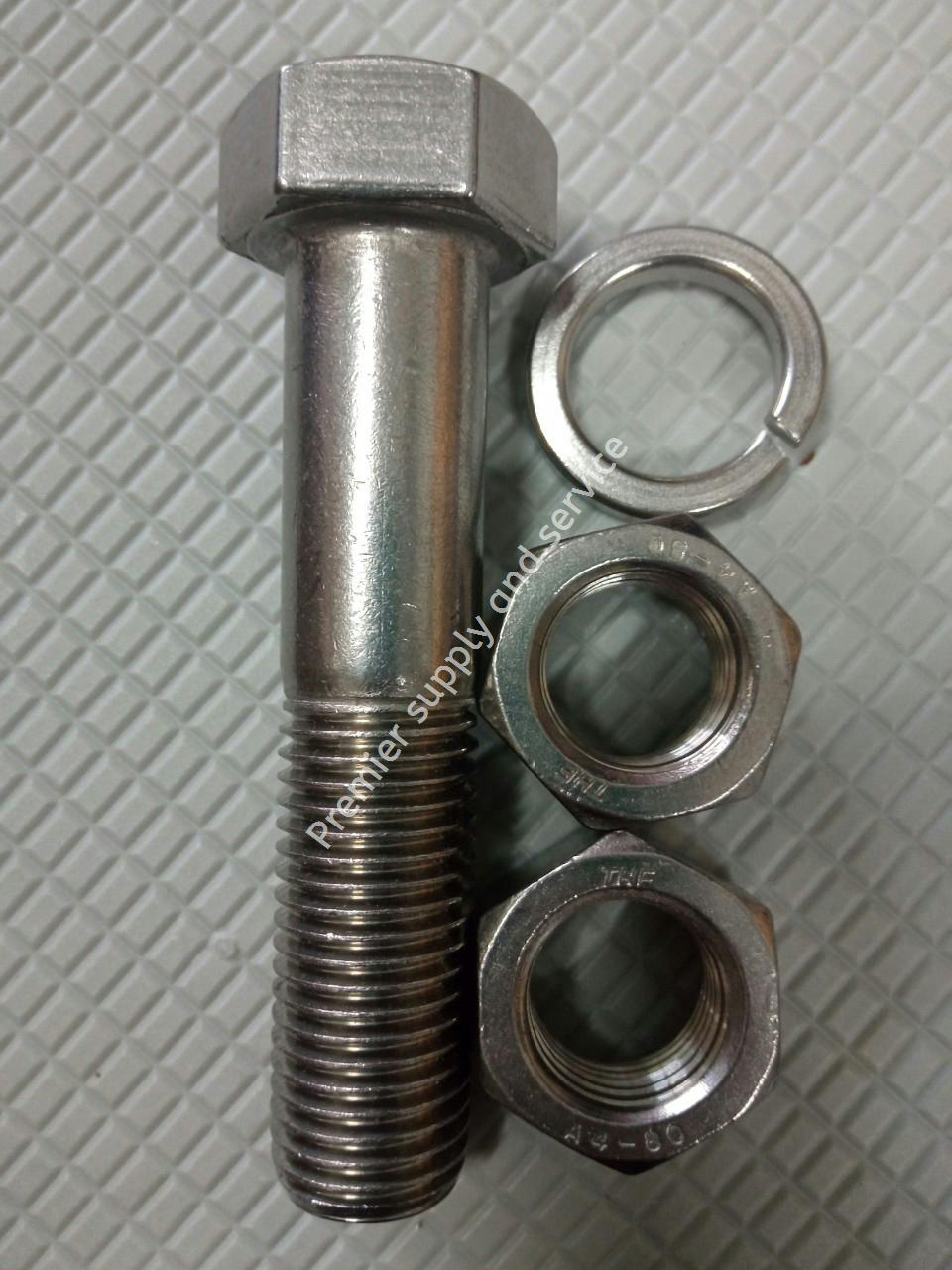 Bolt, Nut, Washer, SS316, Stainless 316
