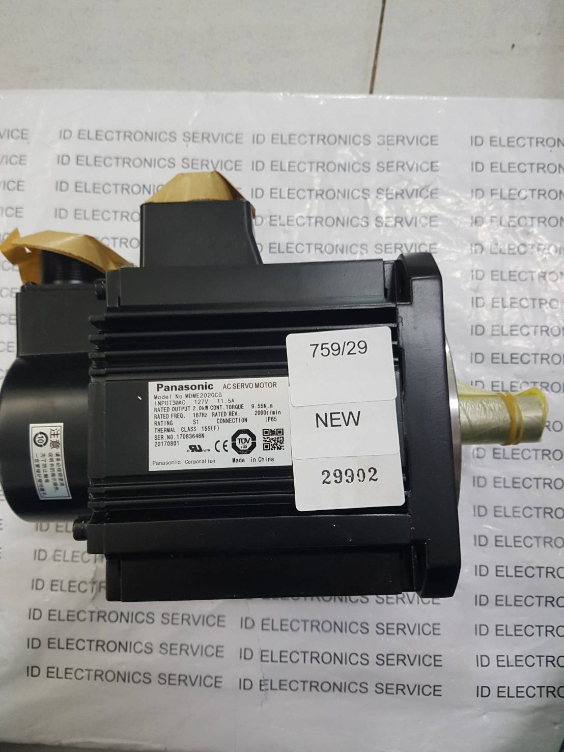 SERVO MOTOR " PANASONIC " MODEL : MDME202GCG