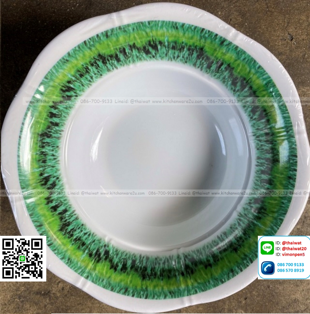 P05901 ชาม เมลามีน 7.5 นิ้ว หนา พิมพ์ลาย (ราคาส่งต่อ 1 โหล: 12 ใบ )