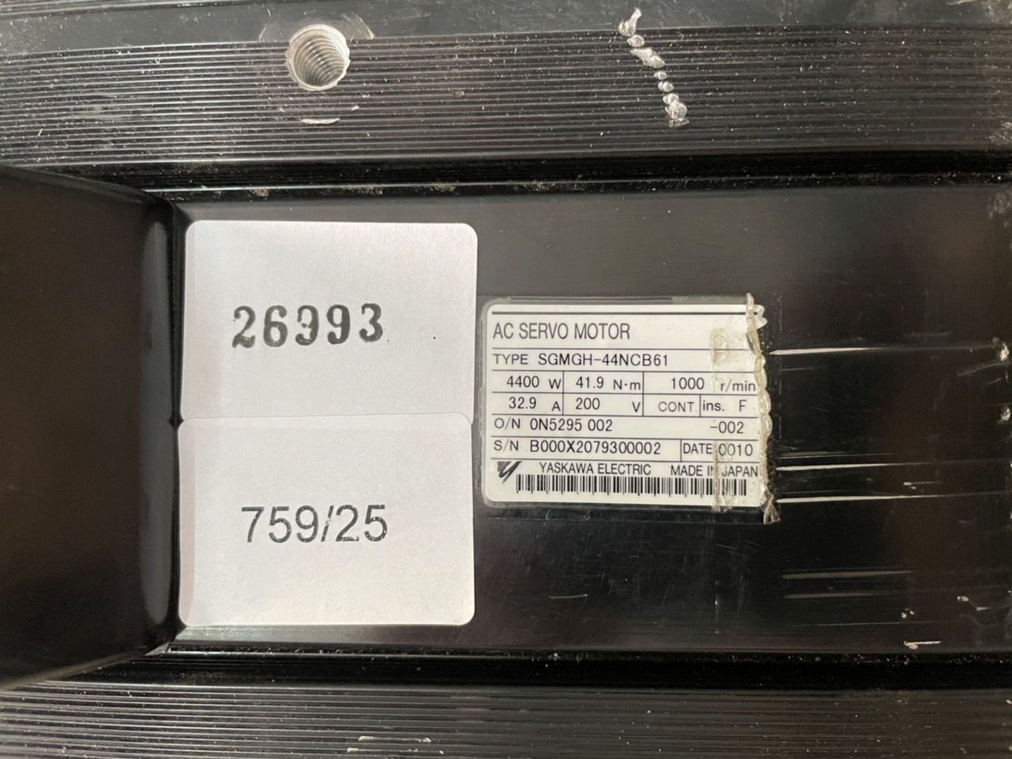 SGMGH-44NCB61 SERVO MOTOR "YASKAWA"