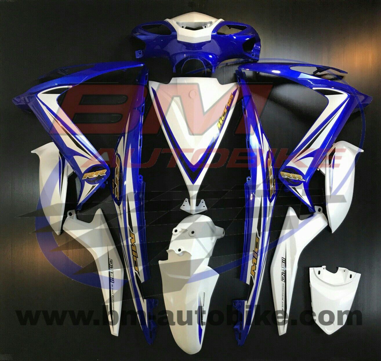 ชุดสี MIO125 น้ำเงินขาว ทั้งคัน 13 ชิ้น 4 กก.