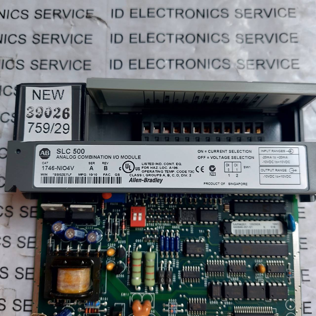 PLC "ALLEN-BRADLEY" MODEL : 1746-NIO4V