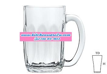 P10035 แก้วหูใส 11.5 ออนซ์ ( 7.3 x 7.3 x 11.6 cm.) No.311712 ขายยกลัง (ราคาส่งต่อกล่อง: กล่องละ 6 โหล : 72 ใบ)