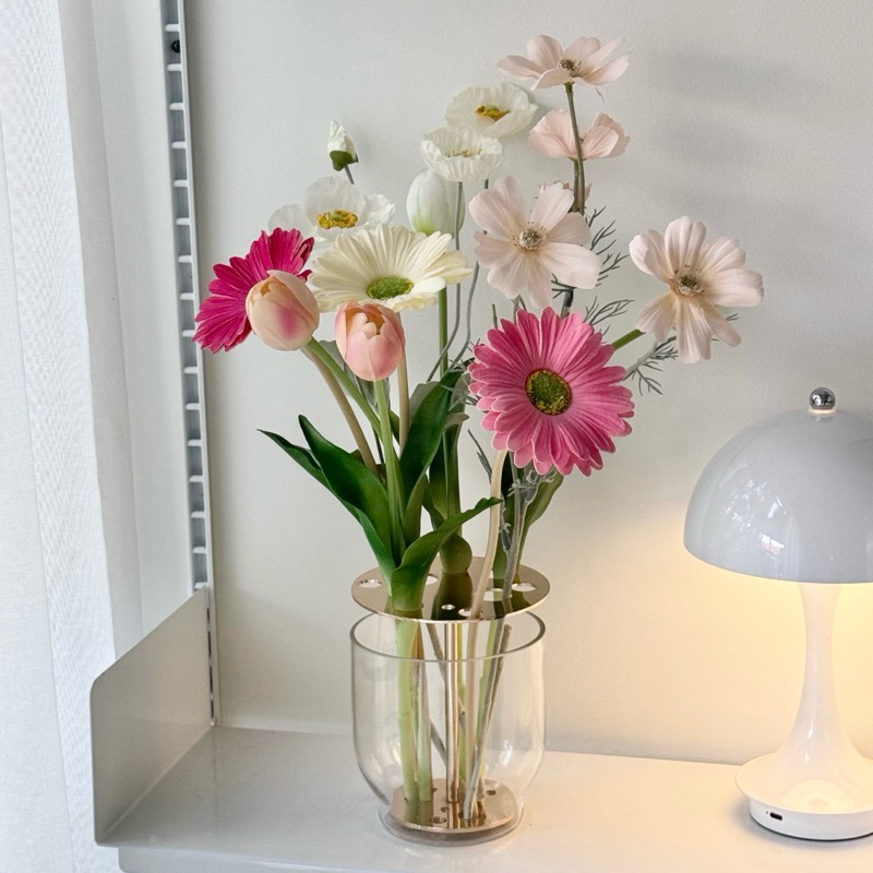 [พร้อมส่ง] Jnihouse : Brass glass vase