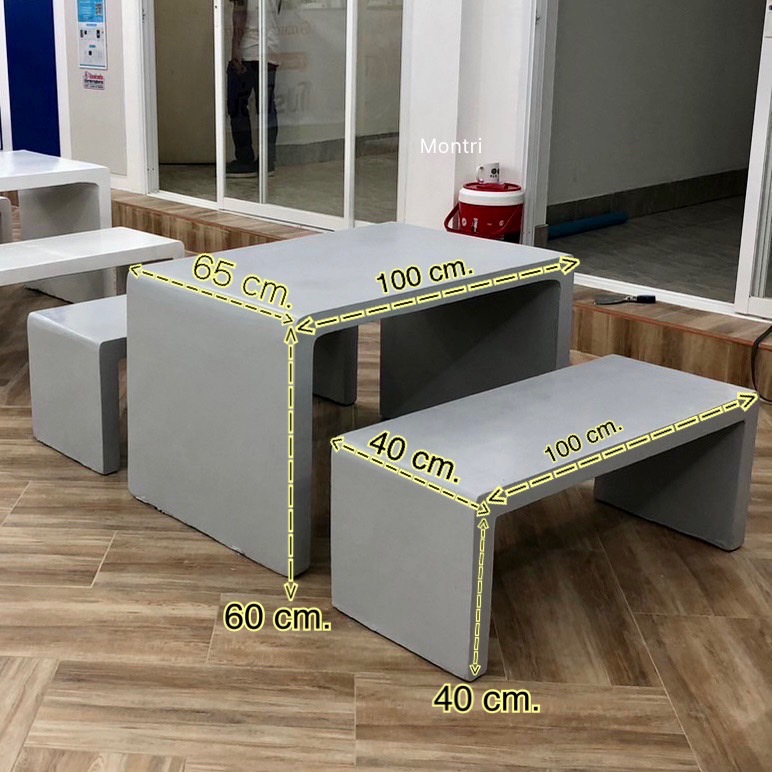 ชุดโต๊ะปูนซีเมนต์สไตล์ลอฟท์ โต๊ะปูนลอฟท์ โต๊ะปูนสไตล์ลอฟท์ แต่งบ้านสไตล์ Modern Classic