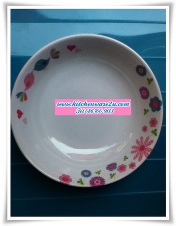 P05247 ชามเมลามีน 8 นิ้ว อย่างหนา ลายใหม่ สวย (ราคาส่งต่อ 12 ใบ คลิ๊กที่สินค้าเพื่อชมรายละเอียดของขนาด)