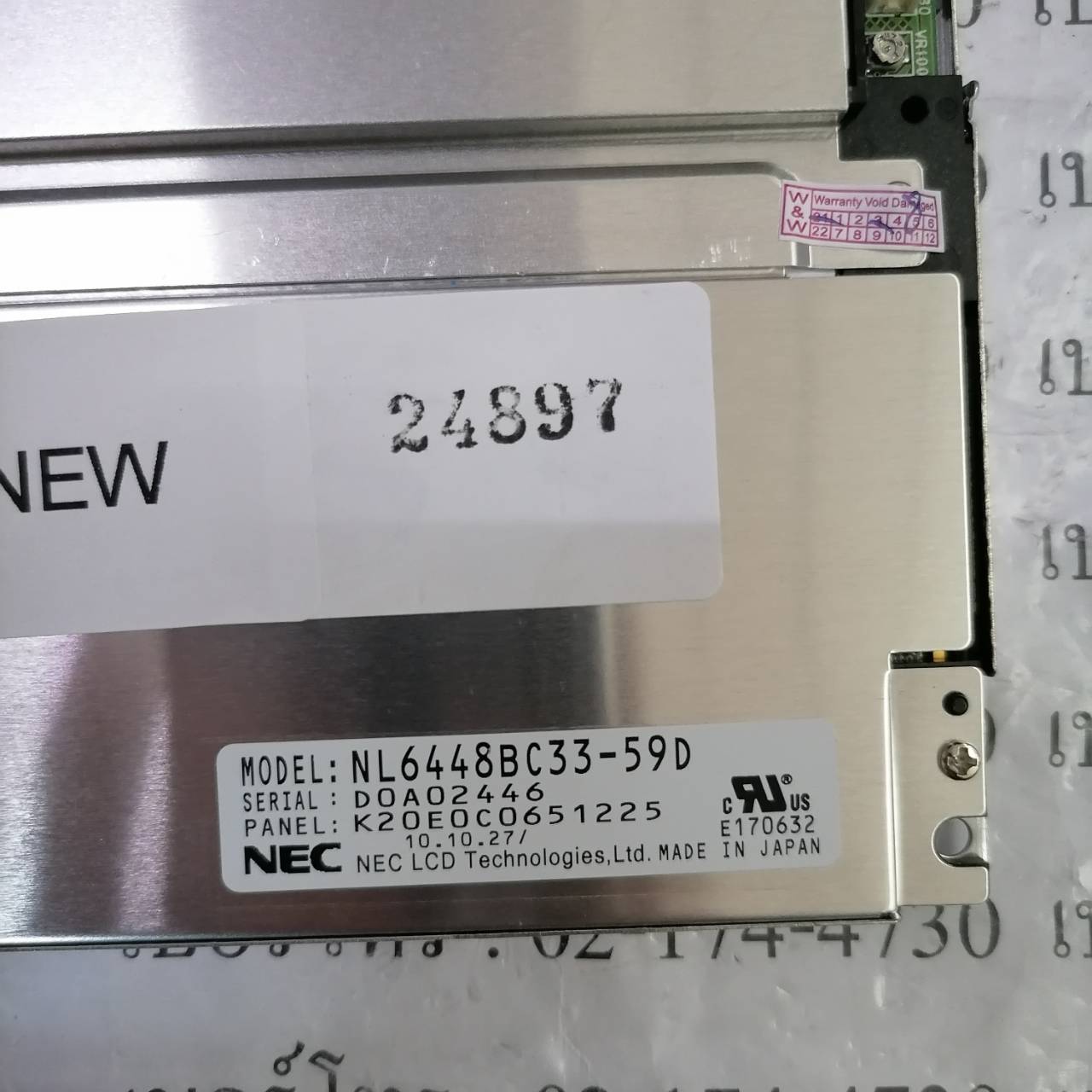 LCD PANEL " NEC " MODEL : NL6448BC33-59D