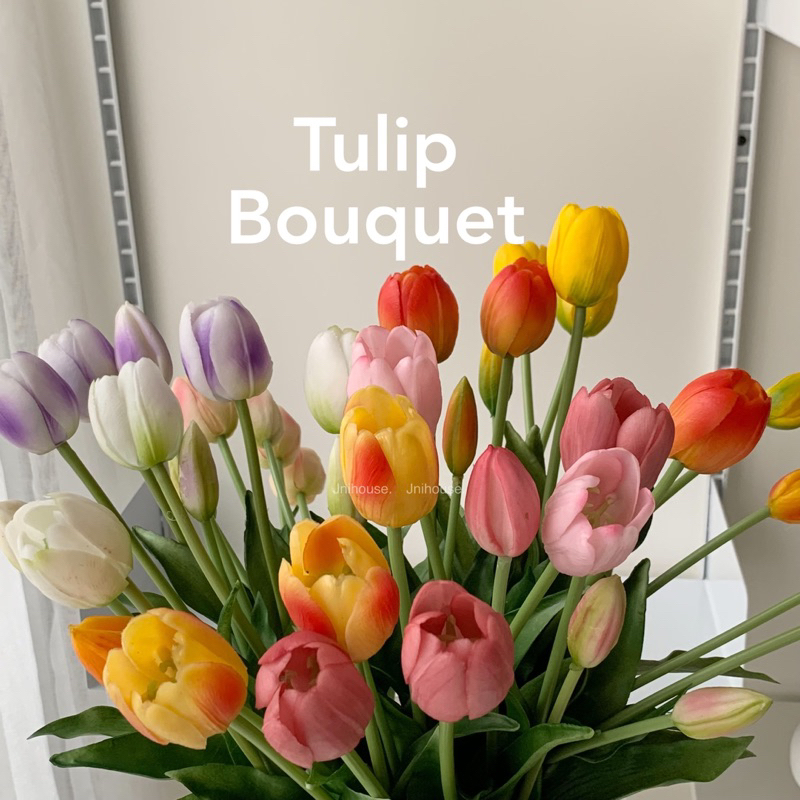 [พร้อมส่ง] Jnihouse : ทิวลิปปลอม ช่อดอกทิวลิป 5 ก้าน (Artificial Tulip Bouquet)
