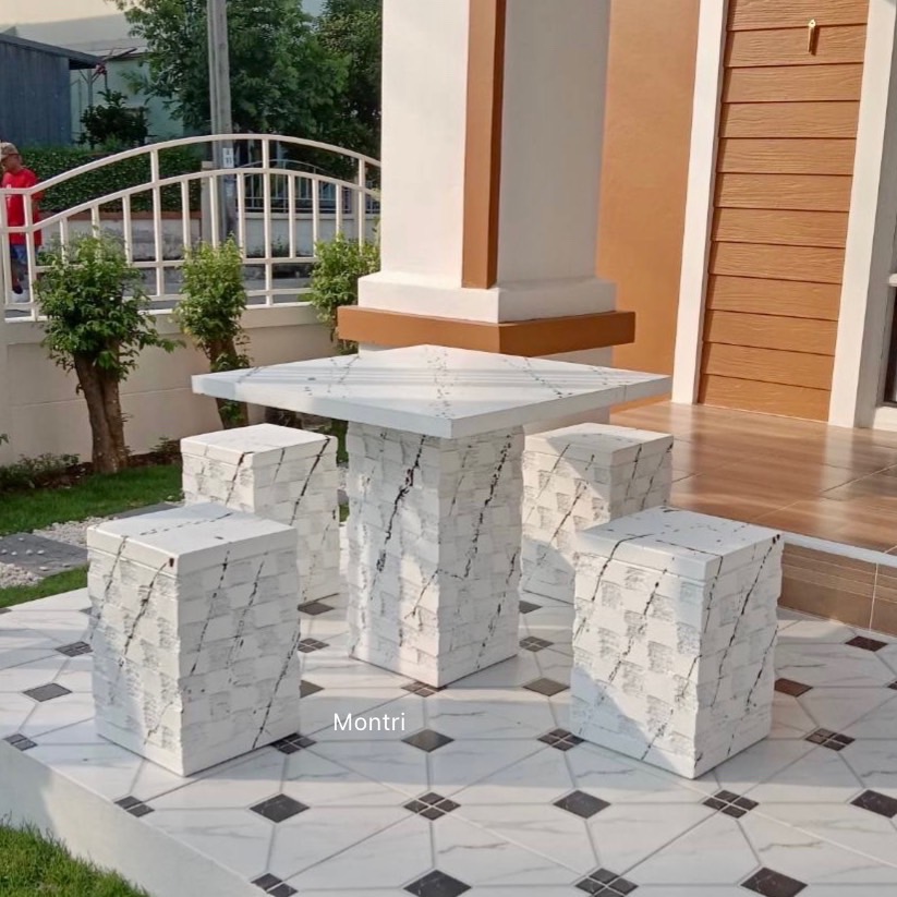 โต๊ะสนาม ชุดโต๊ะสนาม โต๊ะสนามกลางแจ้ง 4 ที่นั่ง เหมาะสำหรับวางในพื้นที่จำกัด ขนาดโต๊ะ 80*80 cm. เหมาะสำหรับวางในพื้นที่จำกัดได้