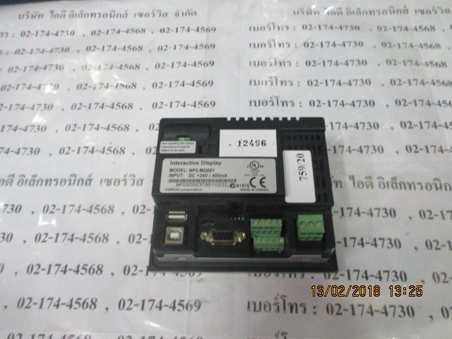 LCD TOUCH SCREEN " OMRON " MODEL : NP3-MQ001