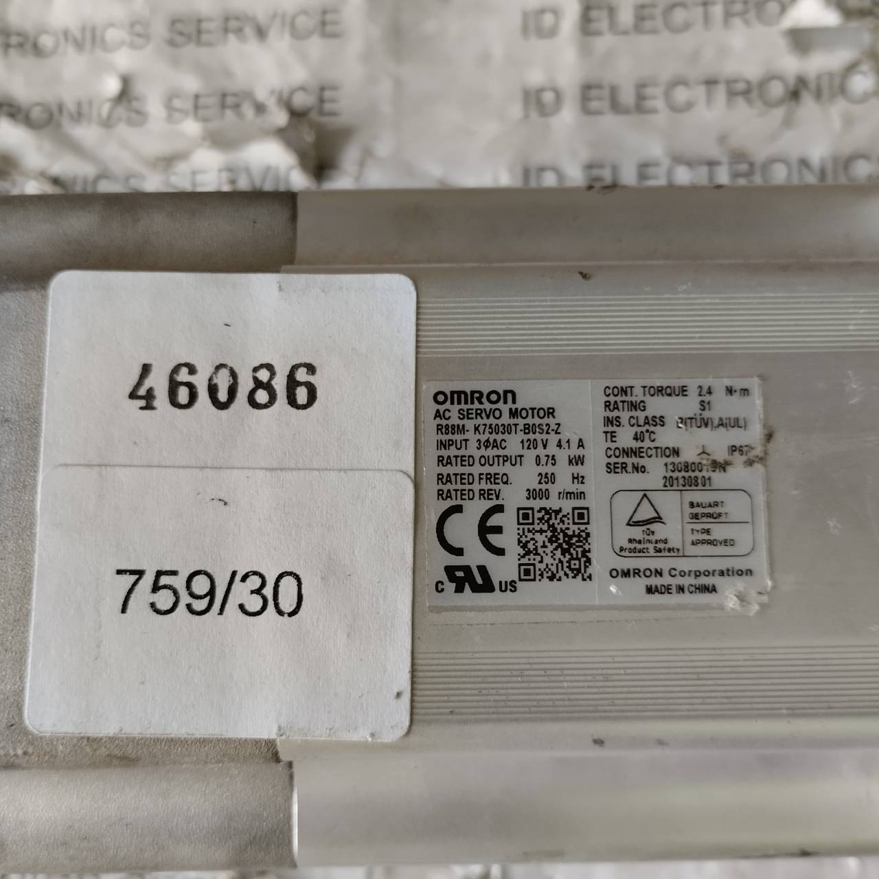 R88M-K75030T-B0S2-Z MOTOR "OMRON"